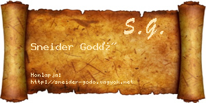 Sneider Godó névjegykártya